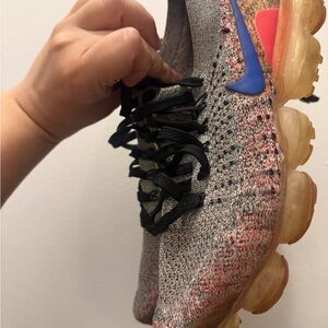 Nike Gray and Pink Flyknit Sneakers